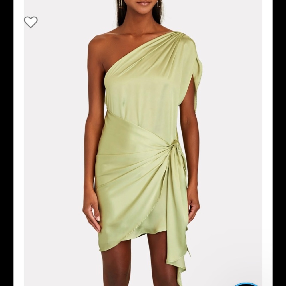 BAOBAB Marea Satin One-Shoulder Mini Dress